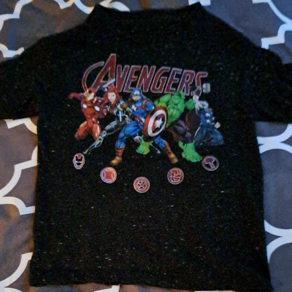 Marvel Avengers Kids Black T-Shirt